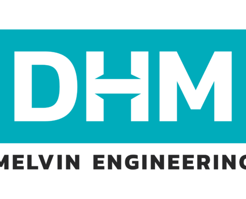 Text reading DHM Melvin Engineering