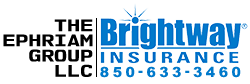 The Ephraim Group and Brightway Insurance Logo 850-633-3460